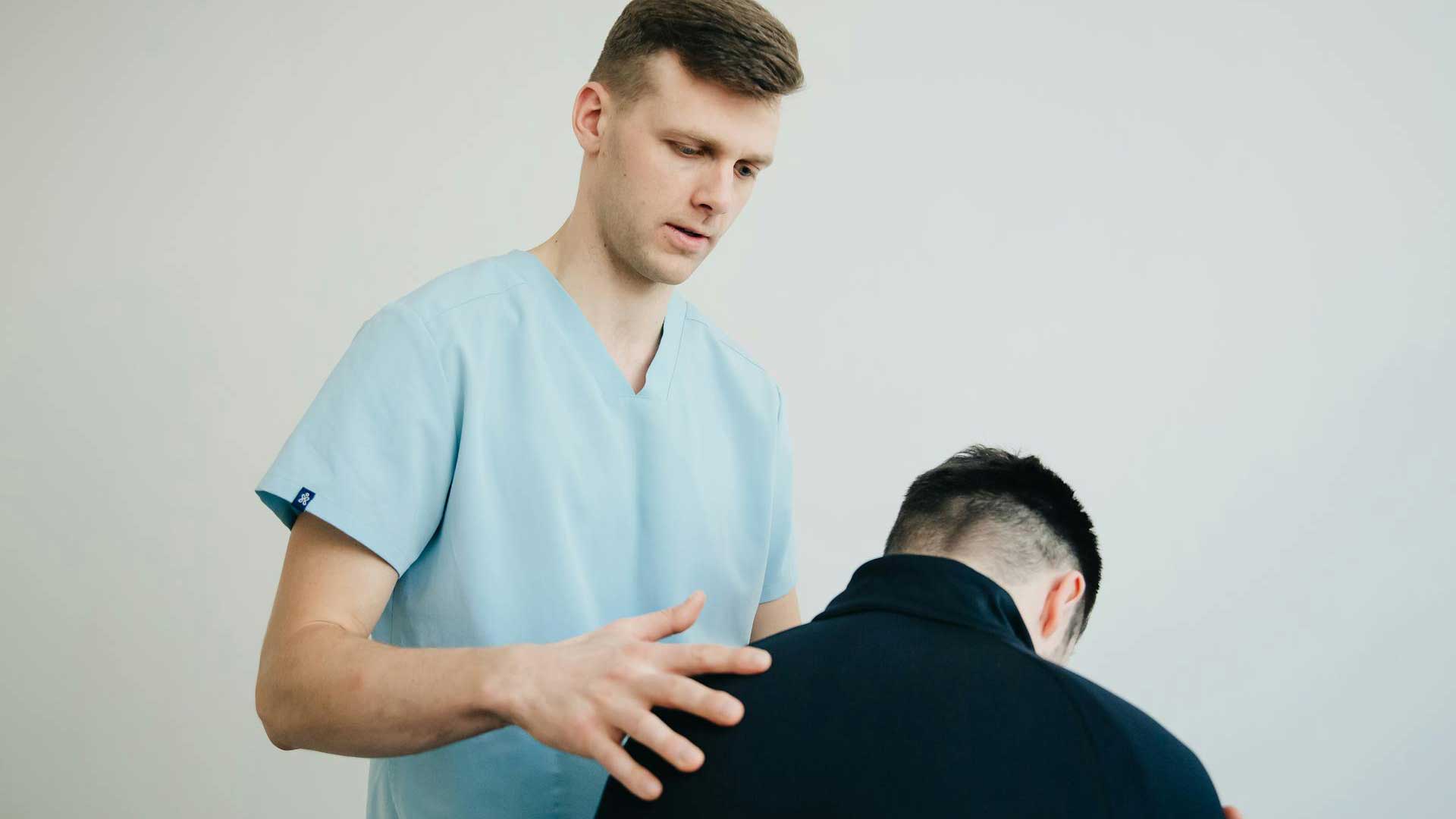 fisio Fisioterapeuta e paciente